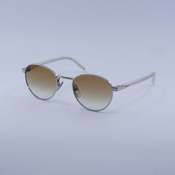 Prada PRB52S 1BC80K Sunglasses Silver Round Frame - Picture 1 of 11